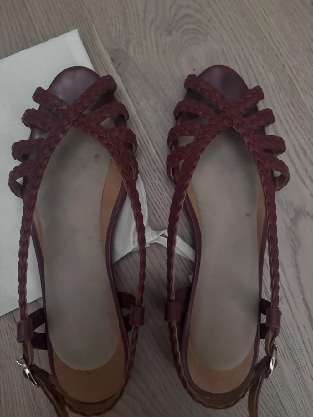 Sezane Leather Sandals — Brown - Picture 2 of 8